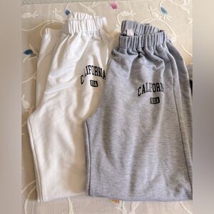 California USA Kids Jogger Pants - Gray and White
